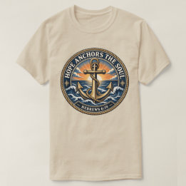 Camiseta Âncora da Esperança da Alma Náutica Hebreus 6:19