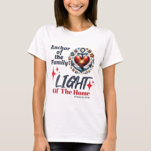 Camiseta Âncora da família, luz do lar - provérbios