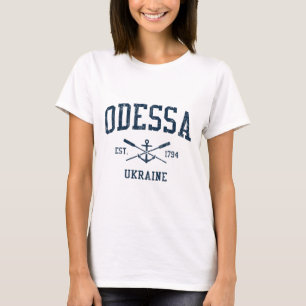 Camiseta Âncora de Barco e Remos Cruzados Navy Vintage Odes