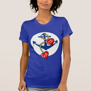 Camiseta Âncora de Monogramed com corações