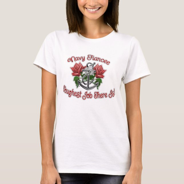 Camiseta âncora de rosa de marinho de correção de  (Frente)