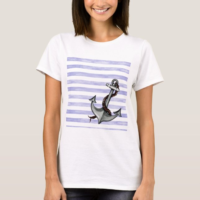 Camiseta Âncora do navio náutico (Frente)