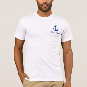 Camiseta Âncora do nome da embarcação náutica