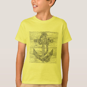 Camiseta Âncora e corda do estilo