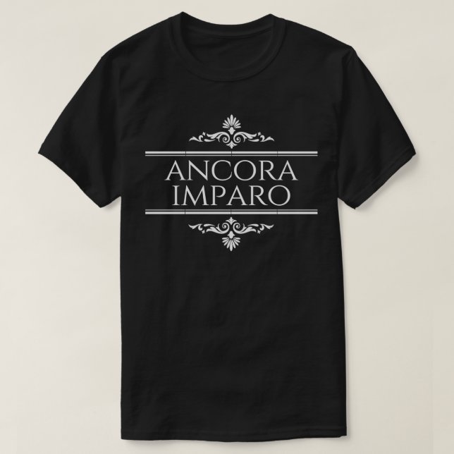Camiseta Ancora Imparo Estou Aprendendo Educação Branca (Frente do Design)