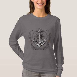 Camiseta Âncora Minimalista - Conexão Força e Mar