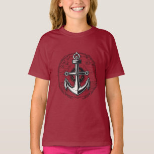 Camiseta Âncora Náutica Minimalista - Símbolo de Estabilida