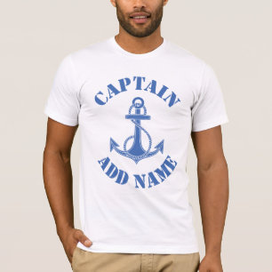 Camiseta Âncora personalizada do nome do capitão