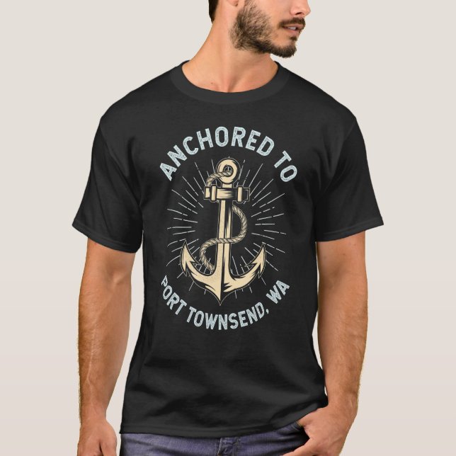 Camiseta Ancorado em Port Townsend Washington Native (Frente)
