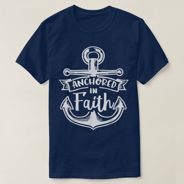 Camiseta Ancorado na Fé Deus Motivação Religiosa 32 (Frente do Design)
