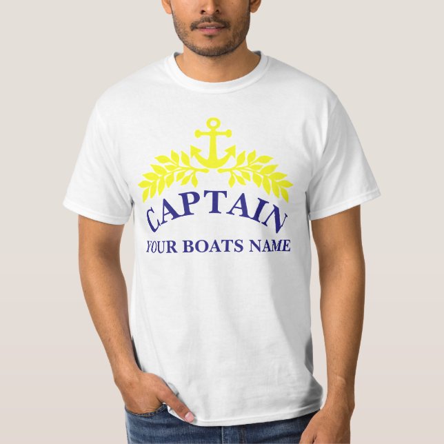 Camiseta Ancoradouro de navios capitães de embarcações (Frente)