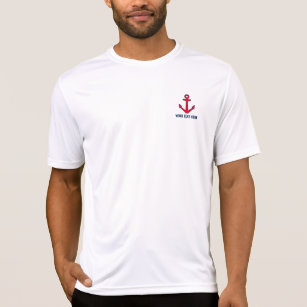 Camiseta Ancoragem de barco vermelho personalizado de desem