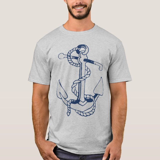 Camiseta Ancoragem Náutica de Barcos Azul-marinho 7a (Frente)
