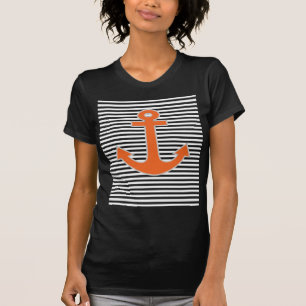 Camiseta Ancoragem original do bordado capitão náutico