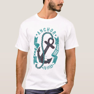 Camiseta Ancoragem retrô Profunda Sua Alma para Manter o Ve