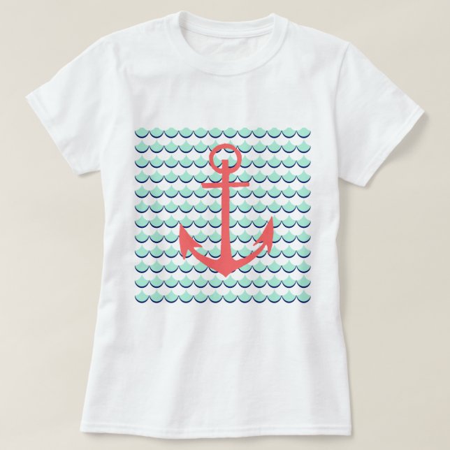 Camiseta Âncoras afastado (Frente do Design)