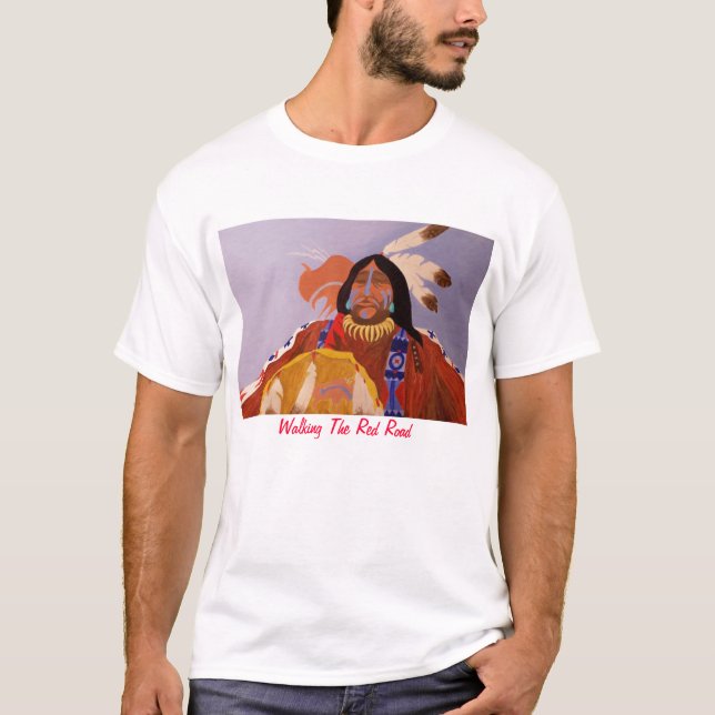 Camiseta Andando a estrada vermelha (Frente)