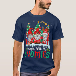 Camiseta Andando Com Os Meus Gnomos O Arco-Íris De Natal Gi