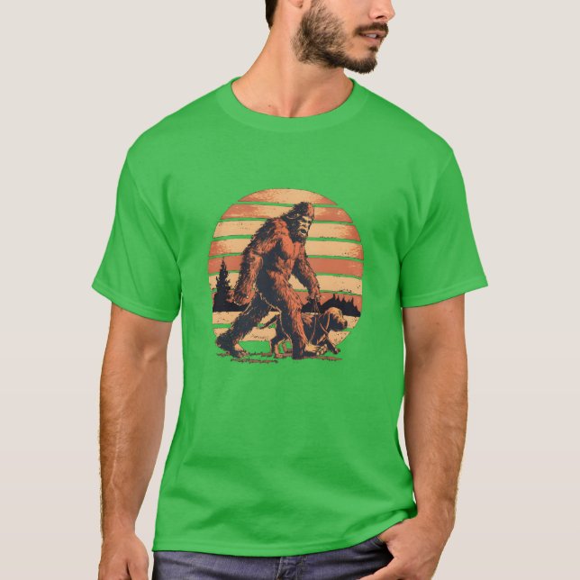Camiseta andando com um menino cão (Frente)