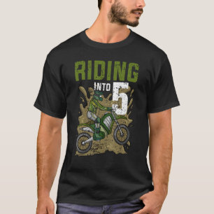 Camiseta Andando Em 5 Aniversário Rider Motocross Aniversár
