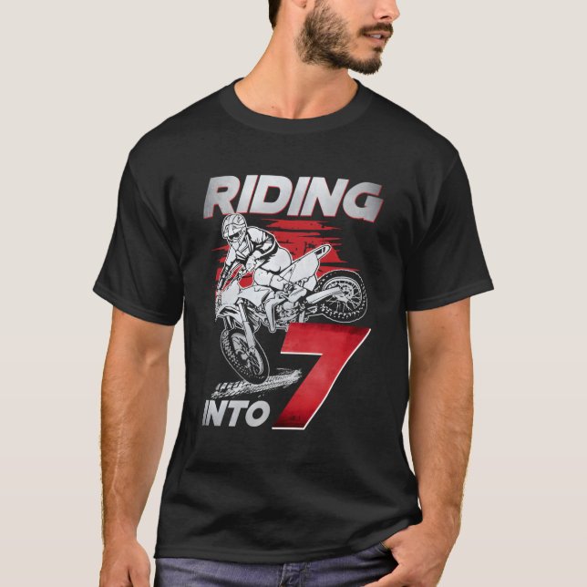 Camiseta Andando Em 7 7 Py De Bicicleta De Sujeira 7 (Frente)