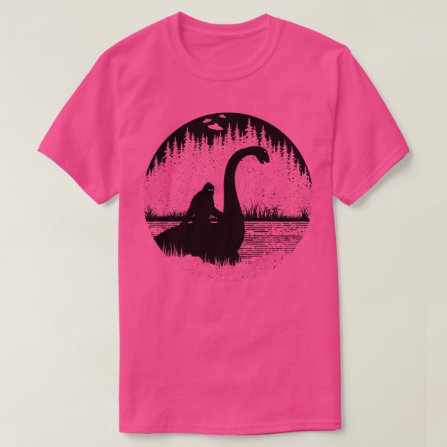 Camiseta Andando Loch Ness Monster 5 (Frente do Design)