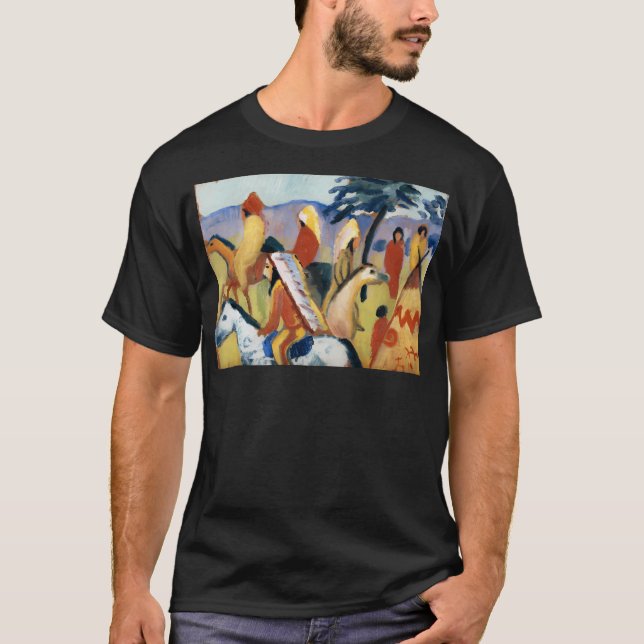 Camiseta Andando Na Tenda Por August Macke (Frente)