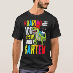 Camiseta Andando Para 100 Dias No Jardim De Infância Rex Di
