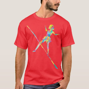 Camiseta Andando sobre corda batendo palitos de corda bamba