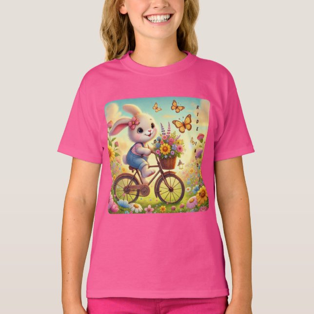 Camiseta Andar à Alegria - Bicicleta Coelhinha (Frente)