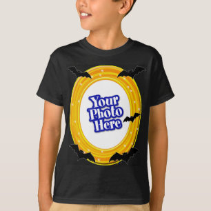 Camiseta Andar Amarelo Laranja Halloween Com Seus Morcegos