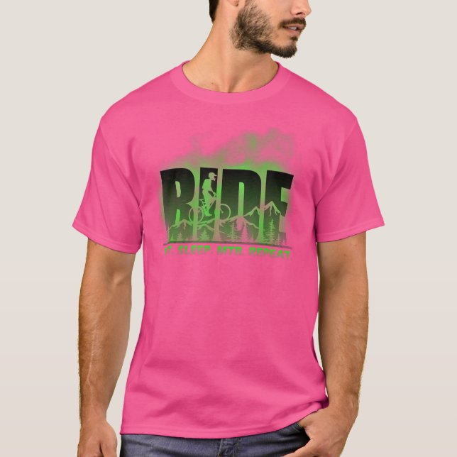 Camiseta Andar Comendo Sono MTB Repetir Montanha Biking 1 (Frente)
