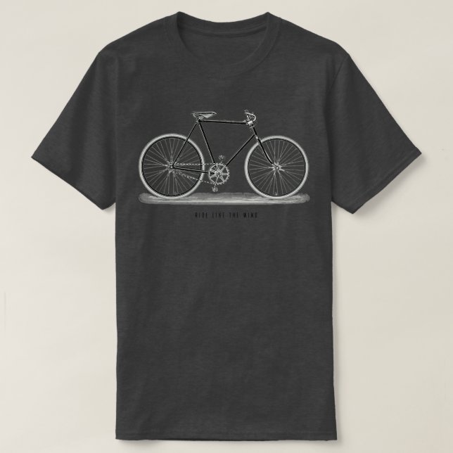 Camiseta Andar como a bicicleta retrorreflectora do vento (Frente do Design)
