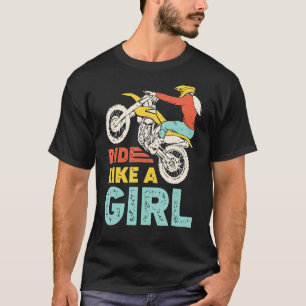 Camiseta Andar Como Uma Garota De Bicicleta Rider Motocross