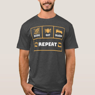 Camiseta Andar de Bicicleta Comer Dormir e Repetir vintage