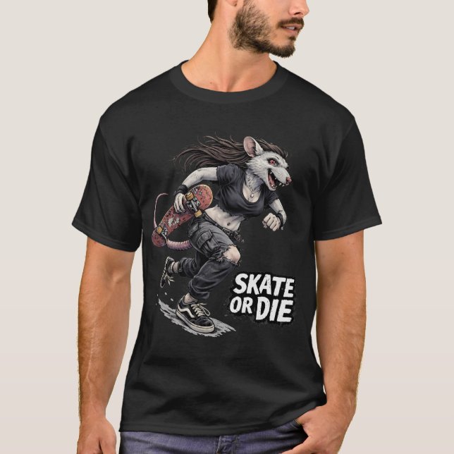 Camiseta Andar De Skate Ou Morrer (Frente)