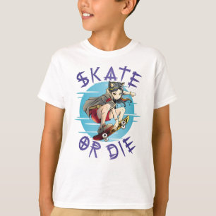 Camiseta Andar de skate ou morrer Garota Skatista