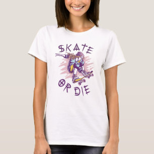 Camiseta Andar de skate ou morrer Garota Skatista