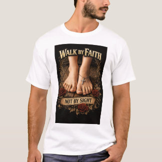 Camiseta andar pela fé não pela vista