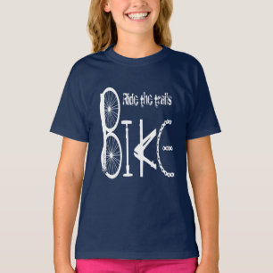 Camiseta Andar pelo Grafite das trilhas das peças de bicicl