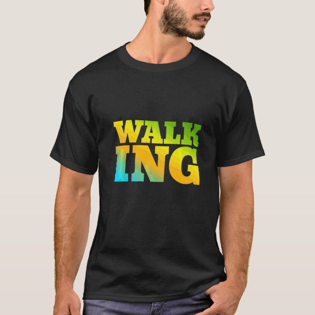 Camiseta Andar Projetado Com Cores Da Natureza (Frente)