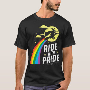 Camiseta Ande com Orgulho Lgbt Gay Lésbica Bruxo Halloween