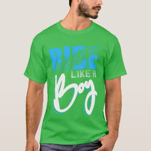 Camiseta Ande como um Rapaz Motocross Dirt Bike Boys Motorc