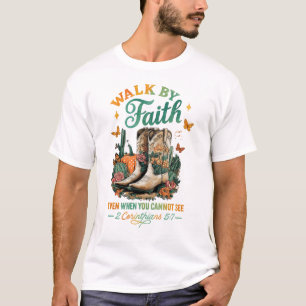 Camiseta Ande De Fé Mesmo Quando Não Consegue Ver Motivação