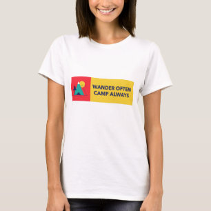 Camiseta Ande Muitas Vezes, Acampamento Sempre Acampando