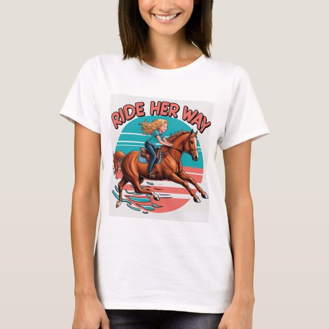 Camiseta Ande Pelo Caminho, Sunset Gallop (Frente)