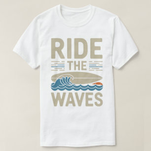 Camiseta Ande pelo Design da placa de surfboard retrora de