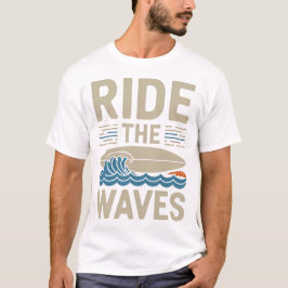 Camiseta Ande pelo Design da placa de surfboard retrora de