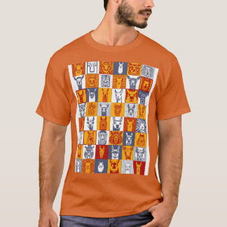 Camiseta Andean Tribal e outros estilos Llama Face Check Ch