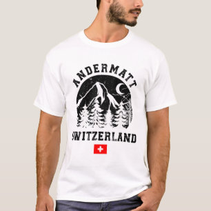 Camiseta Andermatt Suiça Ski Resort Alpes Skiin Alpino